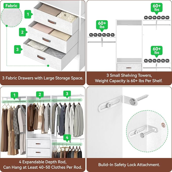 Armocity 5FT Small Closet System - Image 5