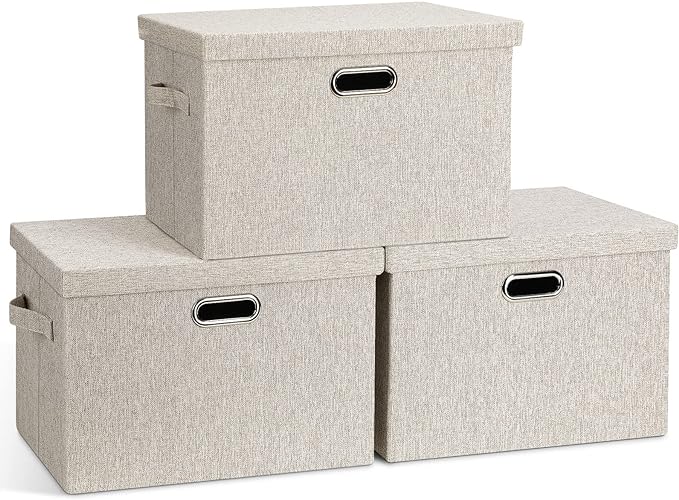 Large Quart Collapsible Stackable Storage Bins by GraciadecoStorage