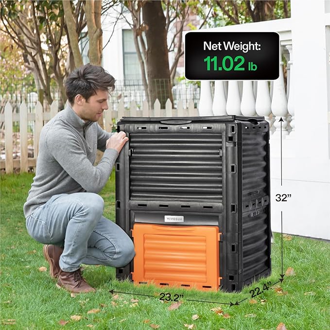 VIVOSUN Compost Bin 80Gallon, Outdoor Composter W/Large Capacity & Easy - Image 5