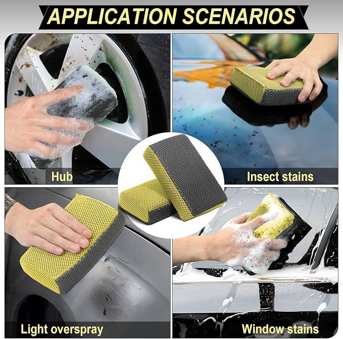 Car Wash Sponge, Dual Sided Car Clay Scrubber - Image 3