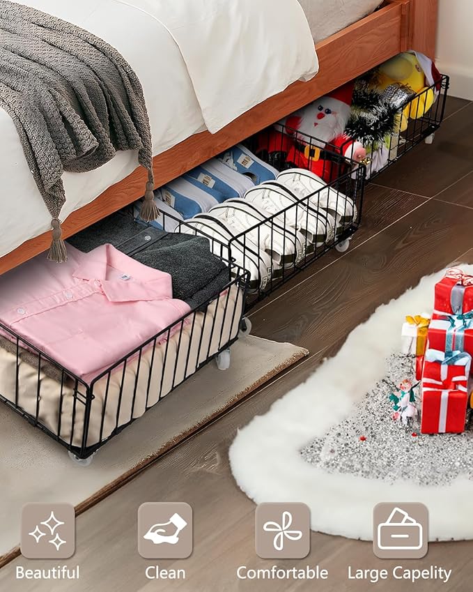 4 Pack Larger Under Bed Storage - Image 4