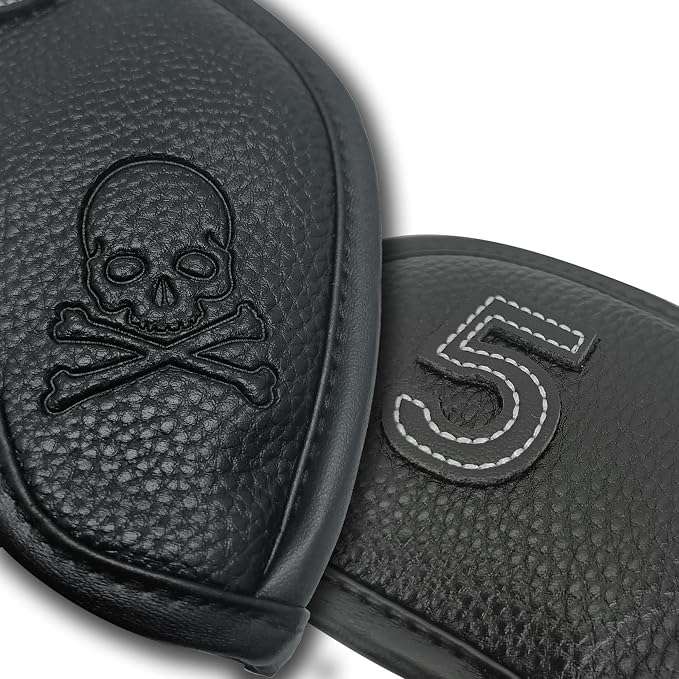 Premium Magnetic Leather Iron and Wedge Golf Club Head Covers - Image 7