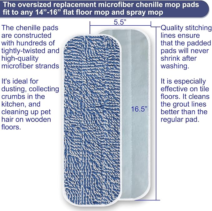 Replacement Mop Pad 16.5''x5.5'' - Image 2