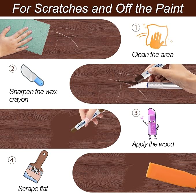 16+4P Wood Filler Sticks with 1P Box, 1P Knife, 1P Scraper and 1P Rag, Pletpet - Image 4