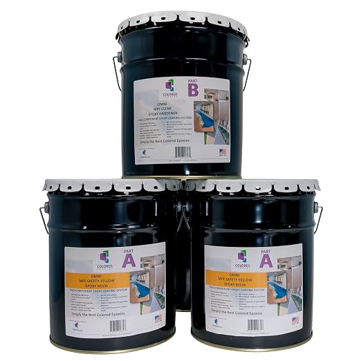 Colored Epoxies Safety Yellow Epoxy Resin Coating Made by ColoredEpoxies