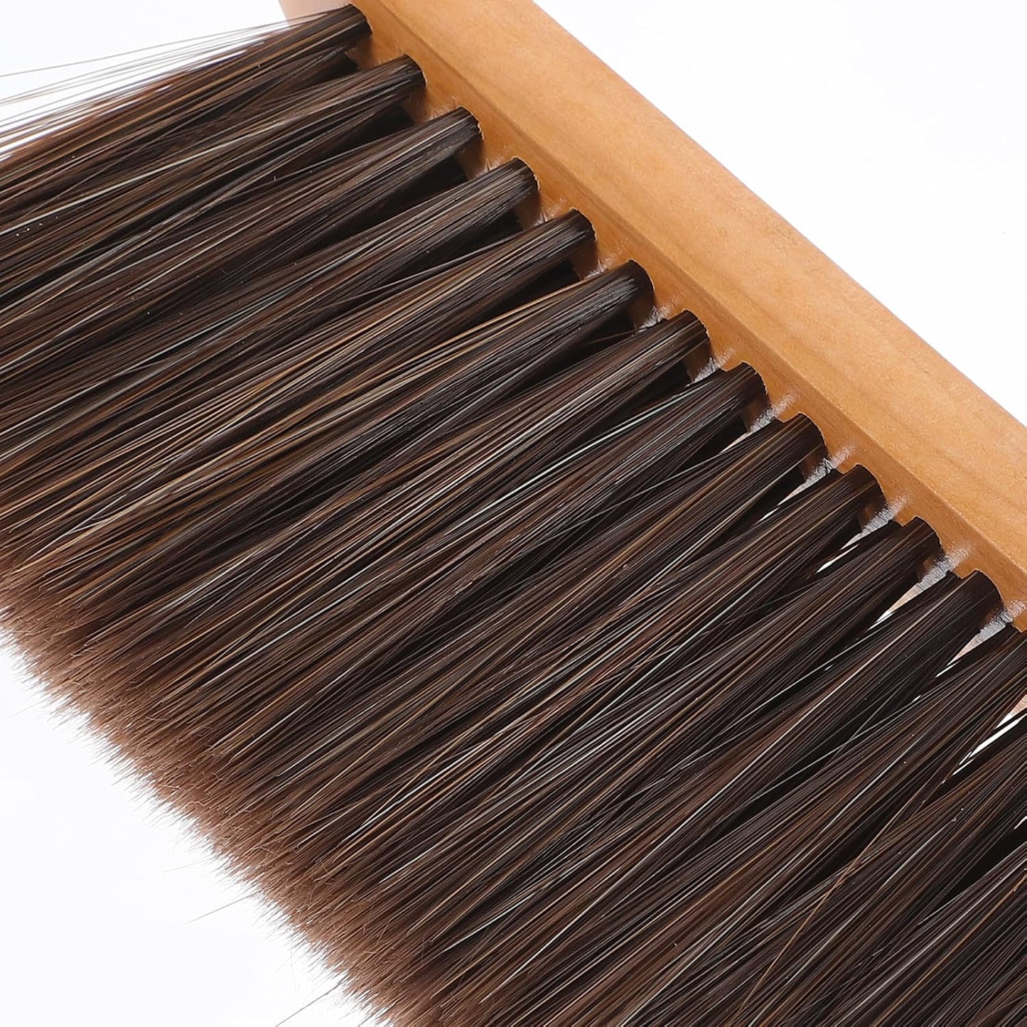 2pcs Wood Handle Dusting Brush Set with Soft and Stiff Bristles, Hand Whisk Broom for Bed, Upholstery, and Household Cleaning, Multipurpose Dust Remover for Home Use