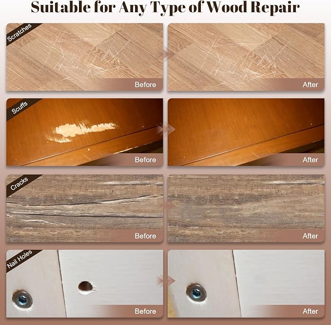 20 Colors Wood Filler Sticks Furniture Markers Touch up, Fill Putty Stick - Image 4