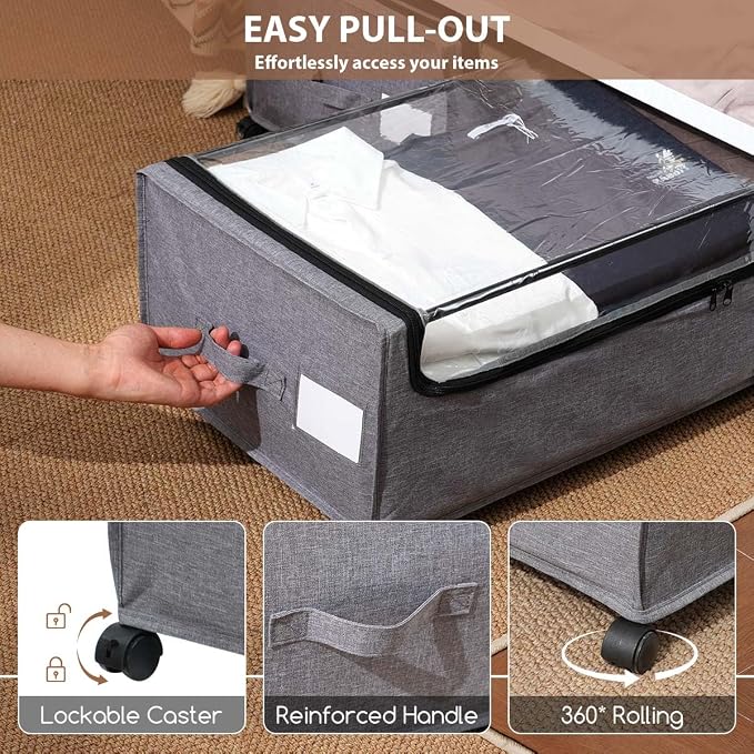 Under Bed Storage with Wheels, Under The Bed Storage Drawers On Wheels - Image 6