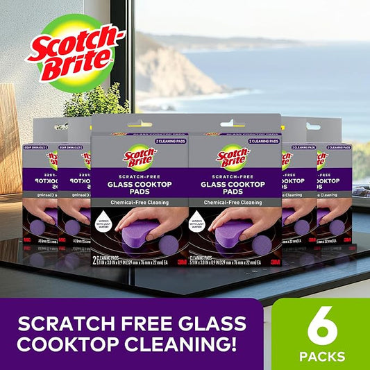 Scotch-Brite Glass Cooktop Pads, Scratch-Free & Non-Abrasive Scrubbers - Image 2