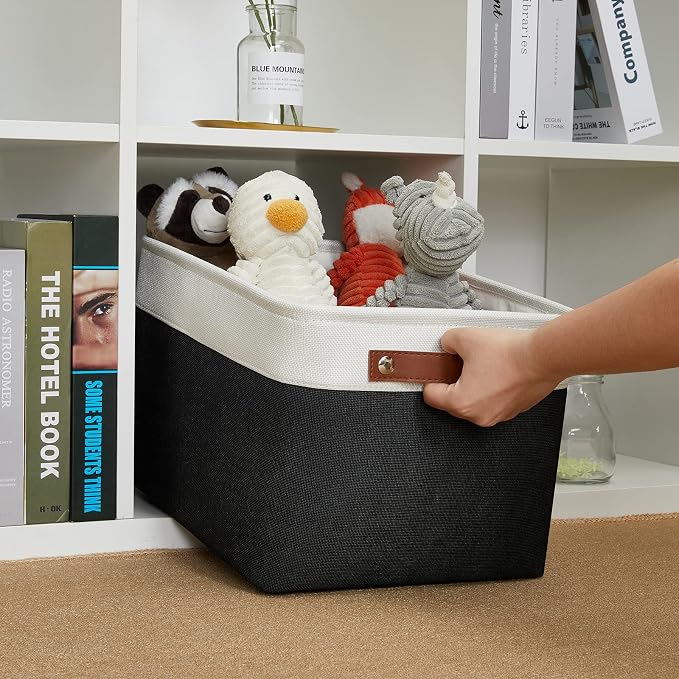 DULLEMELO Linen Closet Organizer and Storage Basket - Image 4