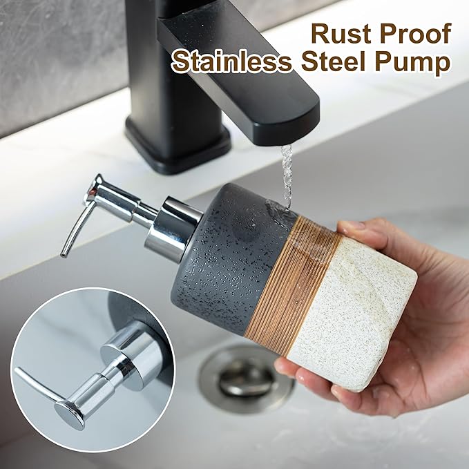 Ceramic Dish Soap Dispensers Set, Shower Soap Dispenser - Image 4