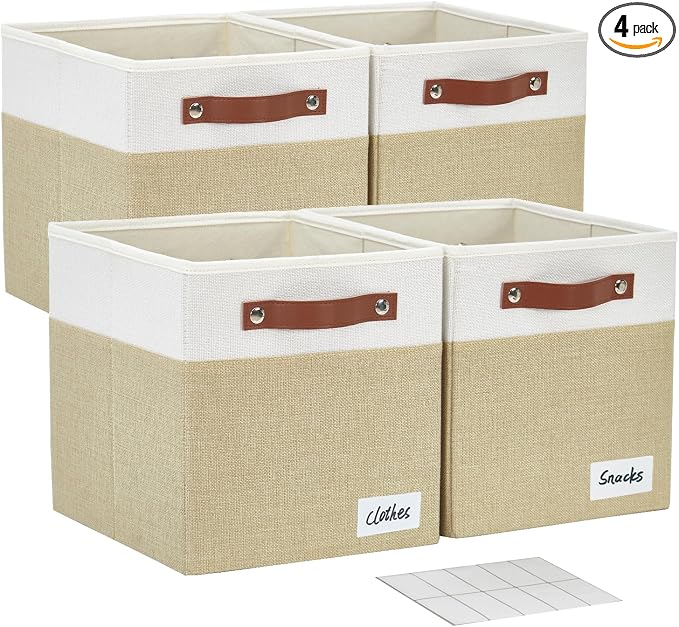 Collapsible Fabric Storage Cube Bins by Bagnizer