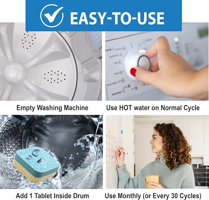 SANI 360° Washing Machine Cleaning tablets, 12 pack is Formulated - Image 5