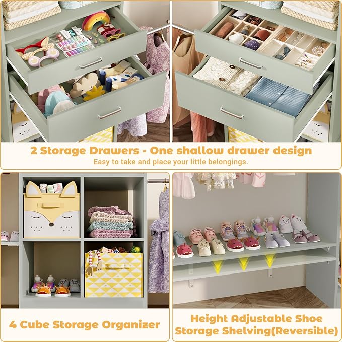 Closet System - 4.75-8FT Closet Organizer System - Image 7