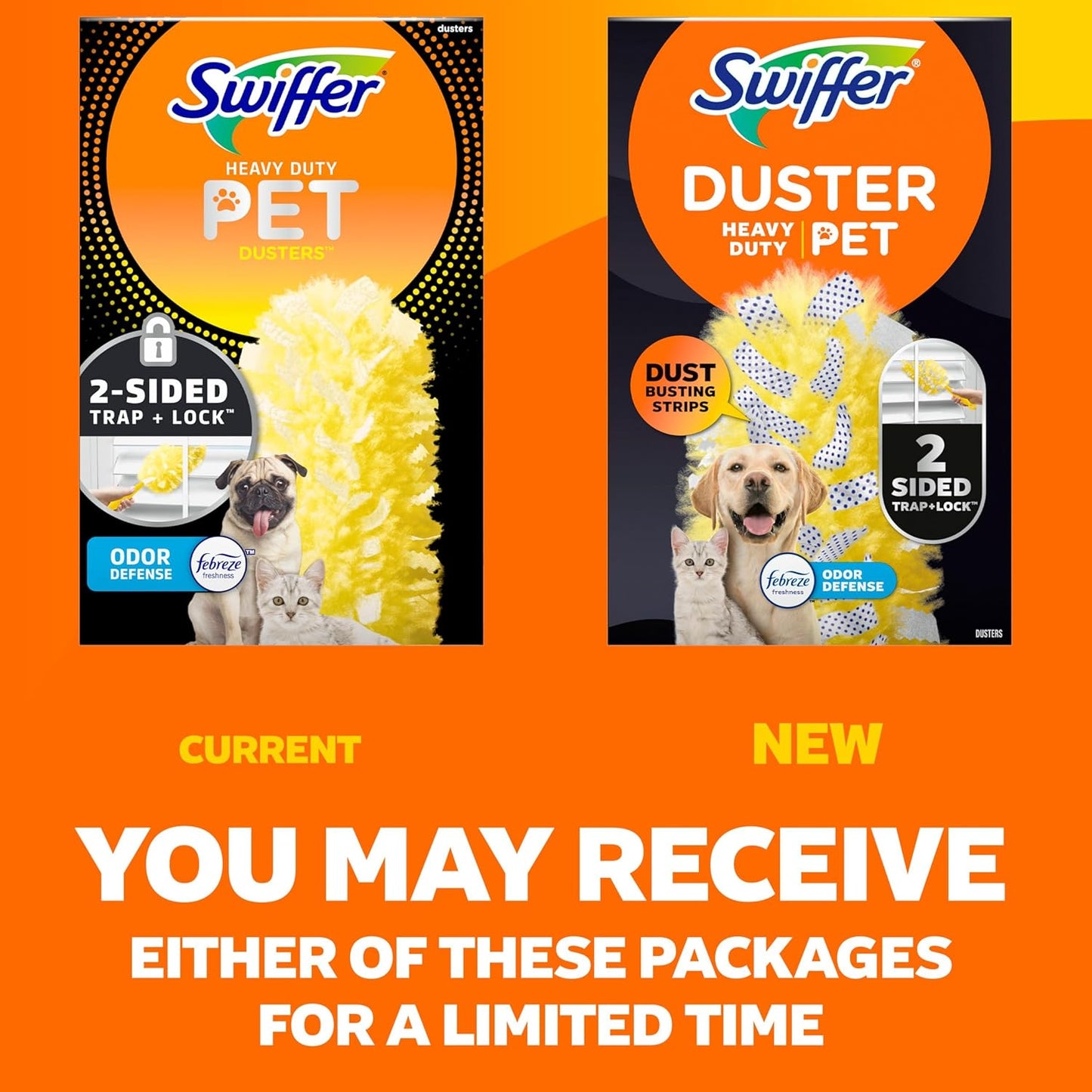 Swiffer Pet Heavy Duty Dusters Refills, Multisurface 360 Dusters with Febreze Odor Defense, 11 Count