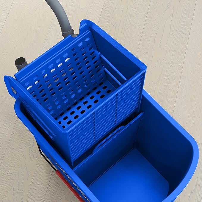 HOMCOM Compact Mop Bucket with Wringer on Wheels - Image 9