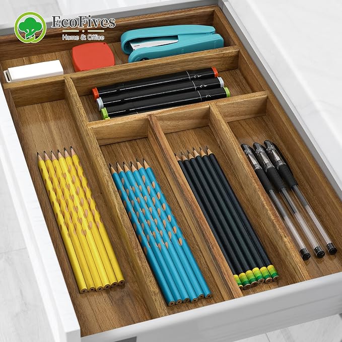 Luxury Acacia Kitchen Drawer Organizer - Image 8