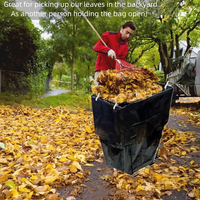 Trash Bag Holder Stand 45 Gallon Outdoor Leaf Bag Stand - Image 3