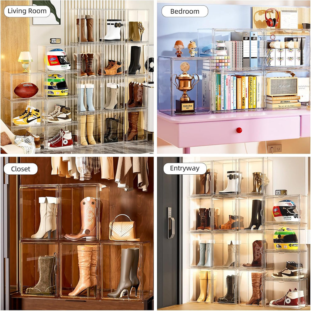 Boot Storage Organizer Tall Boot Storage Box, 4 Pack