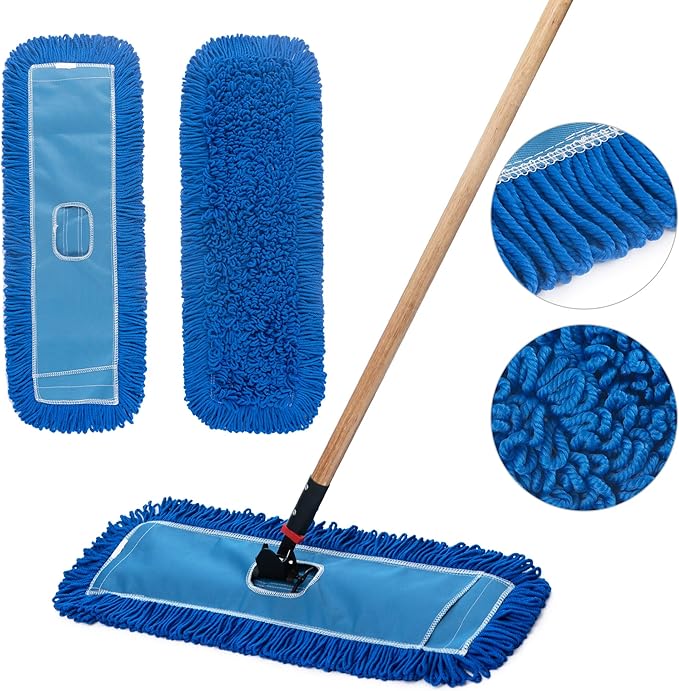 Matthew 24'' Microfiber Loop Dust Mop Washable Commercial&Residential Heavy - Image 5