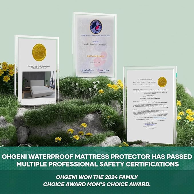 OhGeni Waterproof Mattress Protector, Fitted Sheet - Image 7