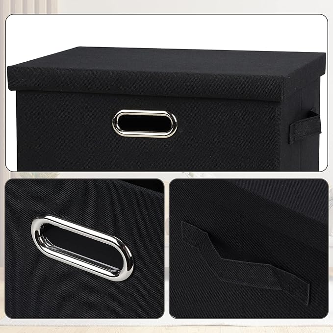 Medium 15" 21 Quart Collapsible Stackable Storage Bins - Image 6