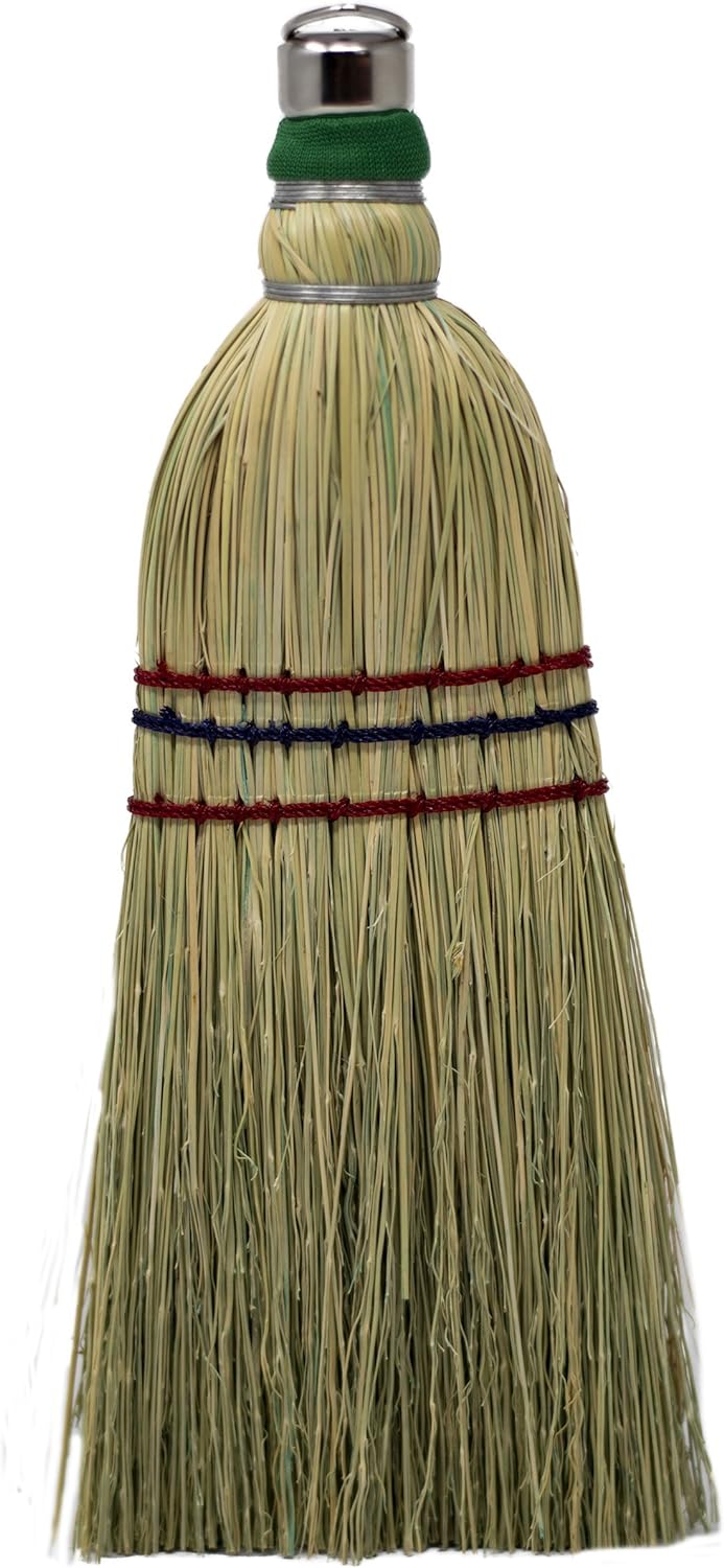 Authentic Amish Hand Made All Broomcorn Broom (12-Inch/Whisk)