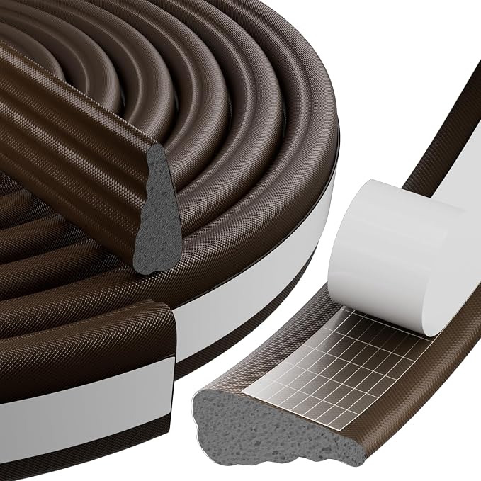 2Pcs×196" Wedge Weather Stripping Door Seal Strip by MUSRCYIO