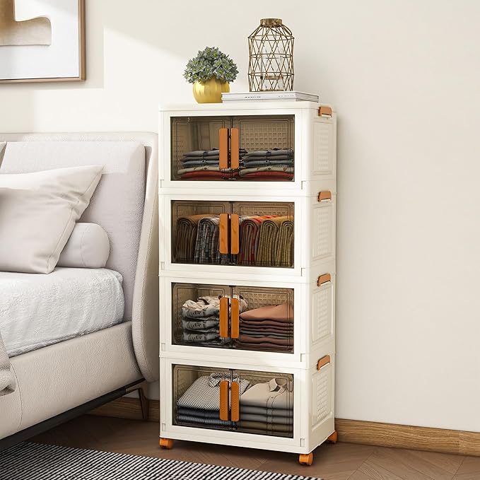 4 Tier Stackable Plastic Storage Bins - Image 7