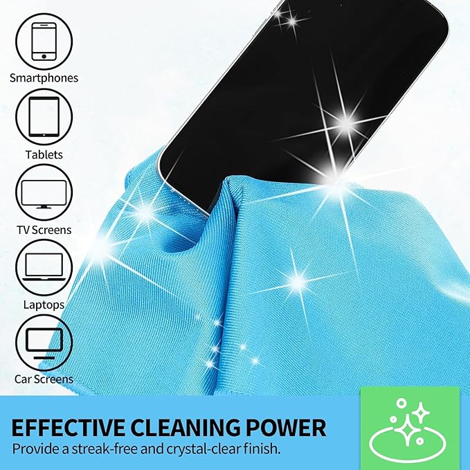 HOMERHYME Microfiber Glass Cleaning Cloth, 6 Pack Window Glass Cleaning Rags - Image 5