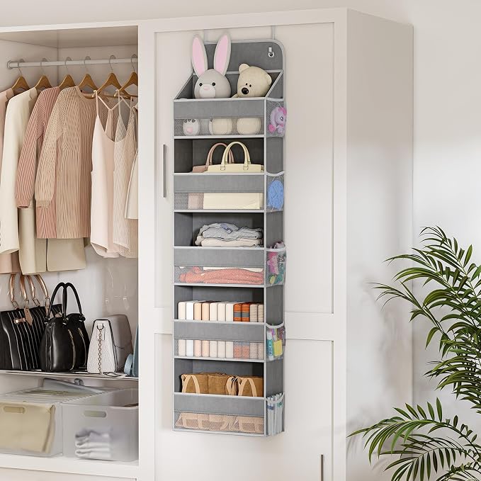 LAMU 5 Tier Over the Door Organizer Hanging, 5 Large Pockets and 10 Side - Image 7