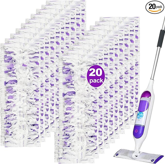 20 Count Disposable mop Pads Refills Compatible by PureRealm