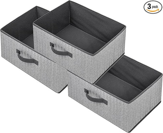 Storage Baskets, 15.7 Inch Woven Fabric Bins, Storage Cubes by EITMOW