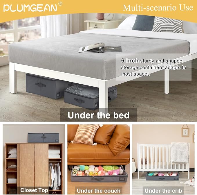 6-Inch Under Bed Storage Containers | Sturdy Sidewalls | Clear Cover & Label - Image 5