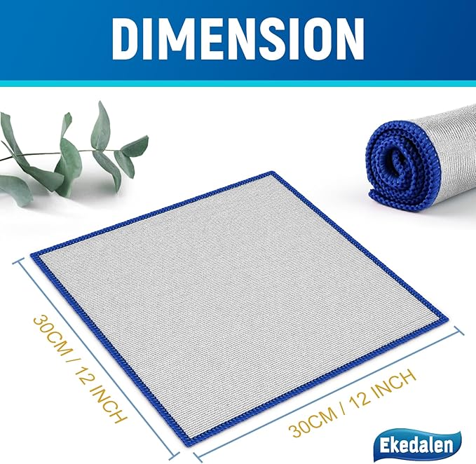 Microfiber Cleaning Cloth Polishing Glass Cleaner Absorbent Kitchen Towel Quick - Image 4