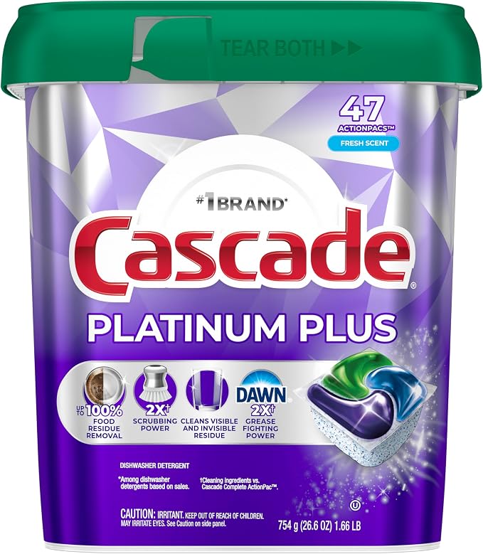 Cascade Platinum Plus Dishwasher Pods, Dishwasher Detergent, Dish Detergent Soap - Image 9