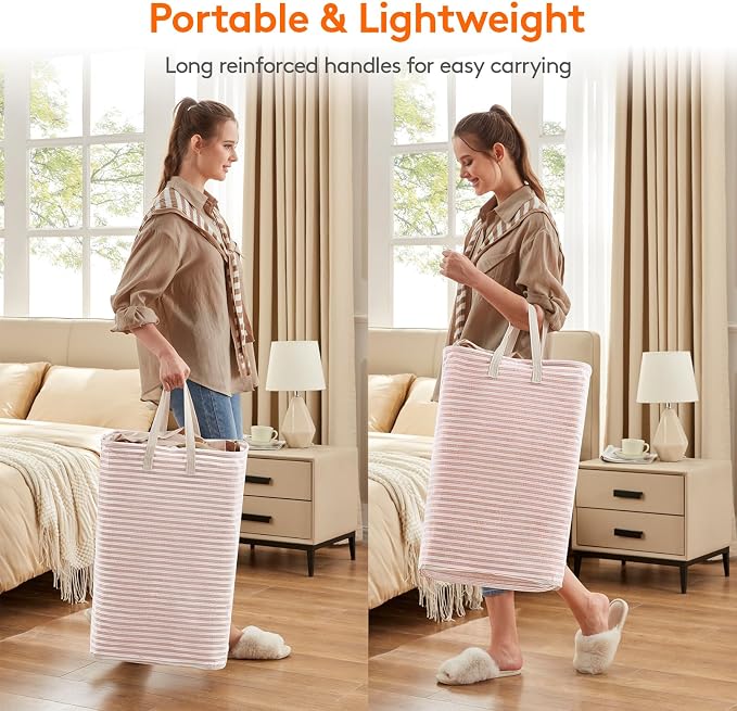 Lifewit 3 Pack Laundry Hamper Large Collapsible Laundry Baskets, Freestanding - Image 4