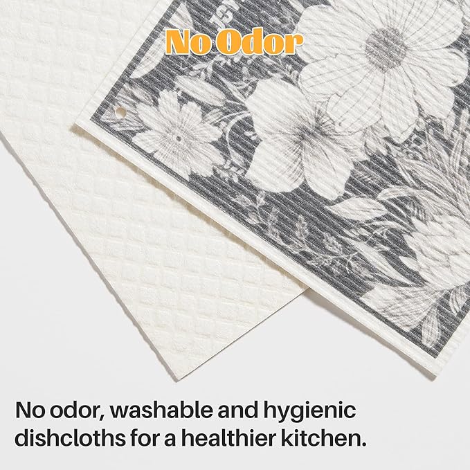 JOYMOOP 12 Pack Decorate Cleaning Cloth, Reusable Absorbent Dish Towels - Image 9