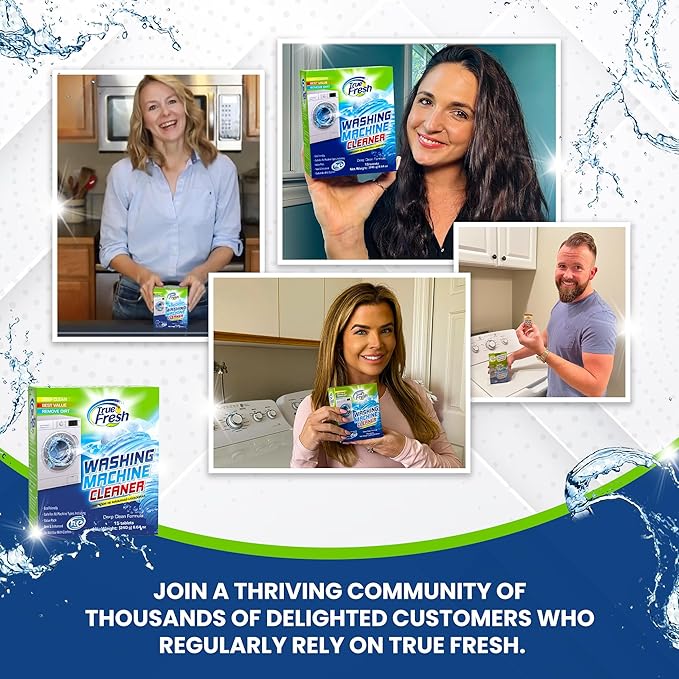 True Fresh Washing Machine Cleaner Tablets, 15 Solid Deep Cleaning Tablet - Image 6