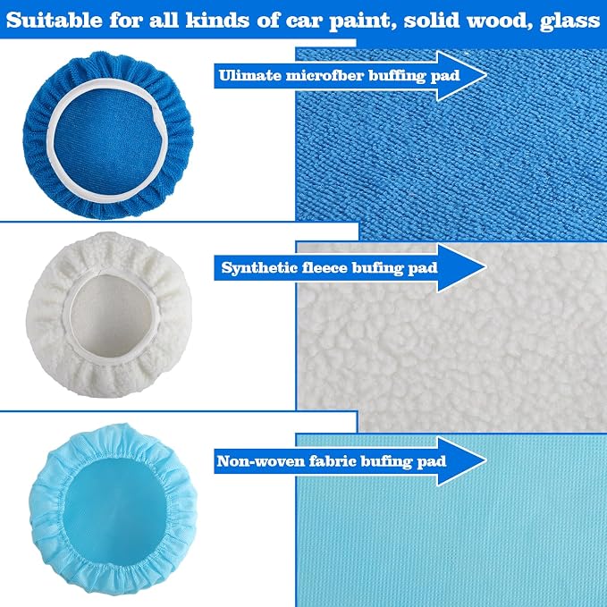 40 Pieces Polishing Bonnet Pads, Car Polisher Pad Bonnet 5-6 Inch, Car Buffer - Image 5