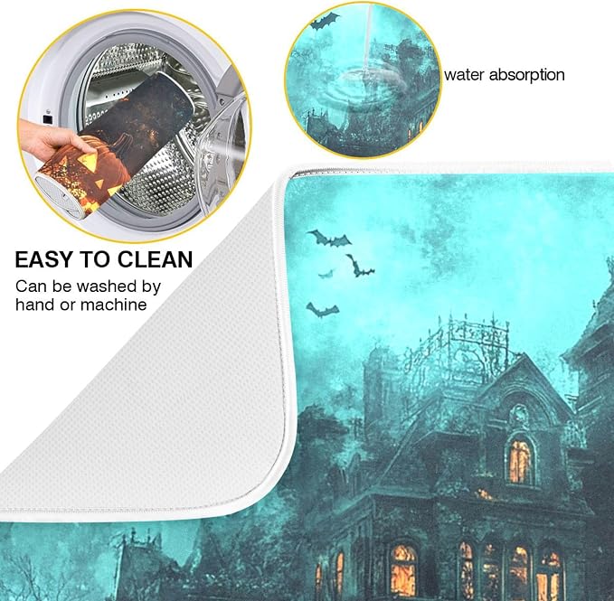 Halloween Castle Dish Drying Mat - Image 2