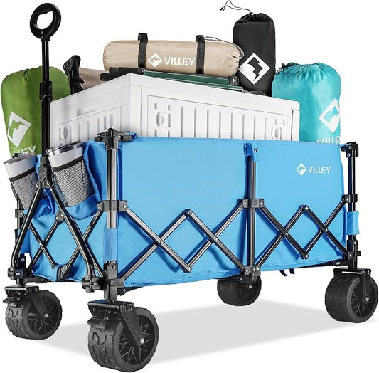 VILLEY Extended Collapsible Foldable Wagon by VILLEY