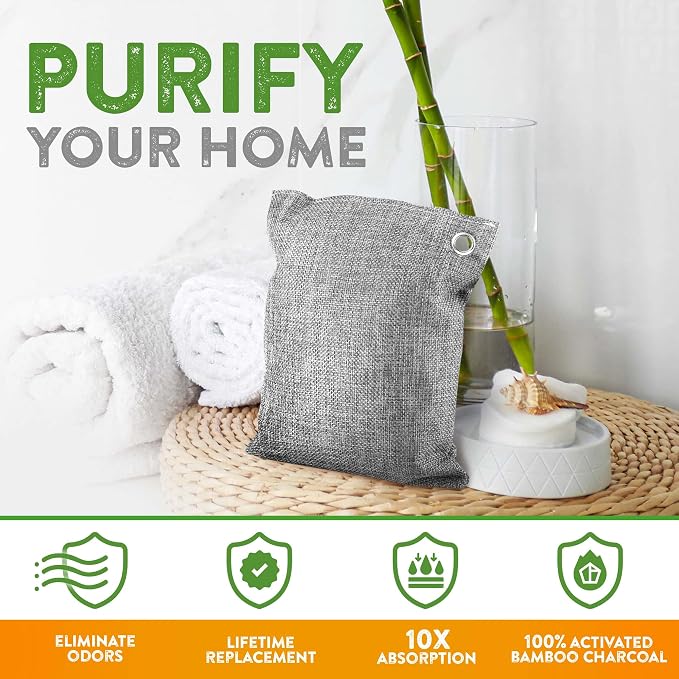 Charcoal Odor Absorber for Strong Odor, Bamboo Charcoal Air Purifying Bag - Image 2