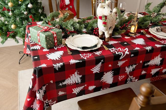 Waterproof Christmas Tree Tablecloth Fabric - Image 8