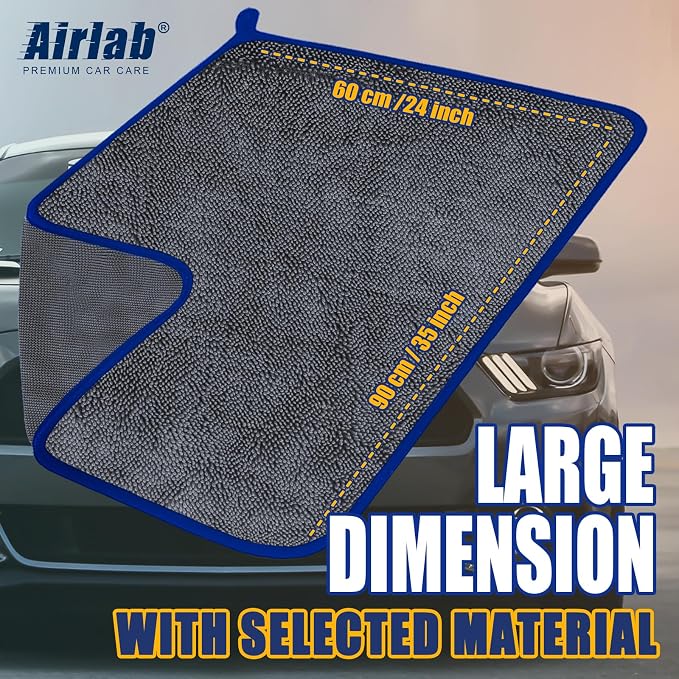 Airlab Microfiber Towels for Cars Wash Drying Extra Large Super Absorbent - Image 6