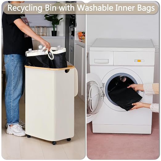 efluky Recycle Bins for Kitchen 100L, Recycling Bin - Image 4