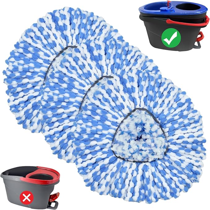 Spin Mop Replace Head, Mop Handle and Base Compatible - Image 9