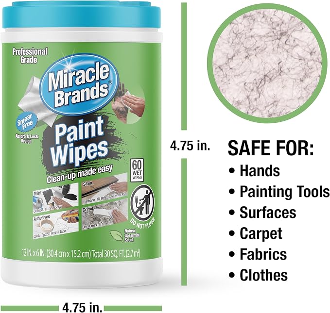 MiracleWipes for Paint Prep & Cleanup, Remove Tough Grime Build-Up, Wet Paint - Image 4