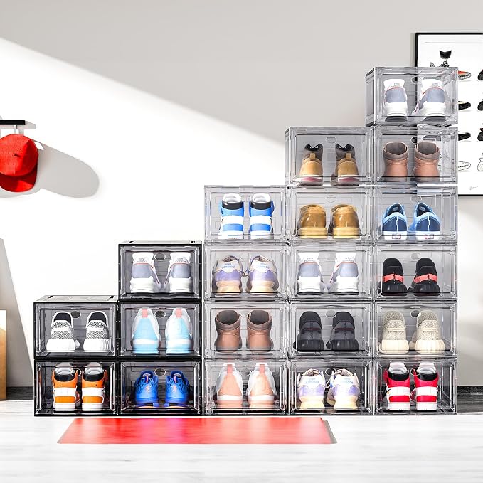 Upgrade Harder Solid Plastic Shoe Organizer, Shoe Storage - Image 5