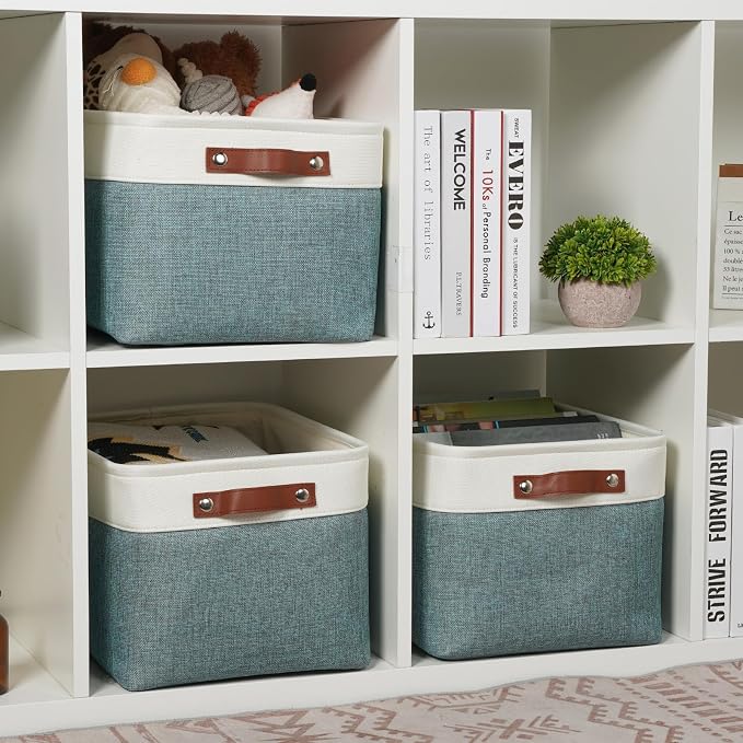 DULLEMELO Storage Baskets for Organizing, Rectangular Fabric Storage Bins - Image 5